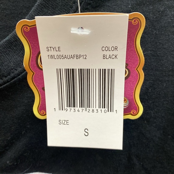 NWT Black Wonka Graphic Short Sleeve Tee Size S - Picture 6 of 7